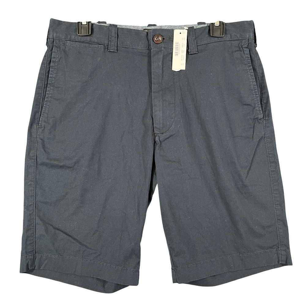 J.Crew Stretch Chino Shorts Mens 30 Obsidian Navy Cotton Casual Summer